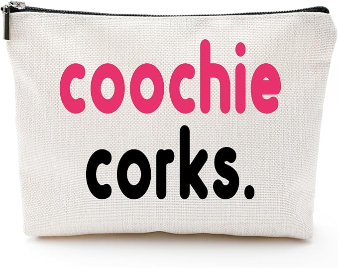 ZUYUROU Tampon Holder for Bathroom - Funny Gifts for Women, Girls Night Out Gifts - Coochie Corks Makeup Pouch