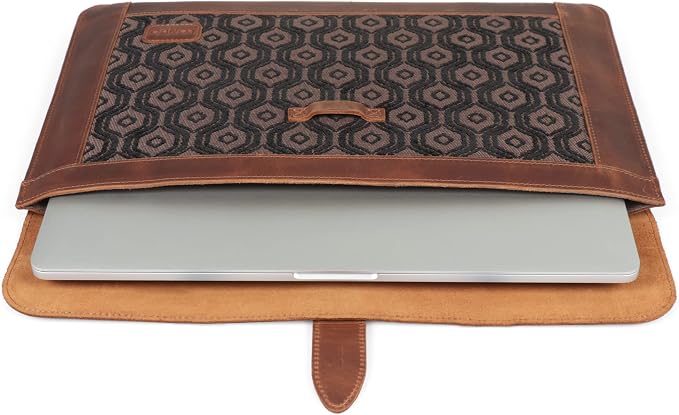 Londo Leather Sleeve Compatible with MacBook Pro 16 & MacBook Pro 15 Inch (M5, M4, M3, M2, M1, Pro, Max), Premium Top Grain Leather Laptop Bag, 2020 to 2026 Models