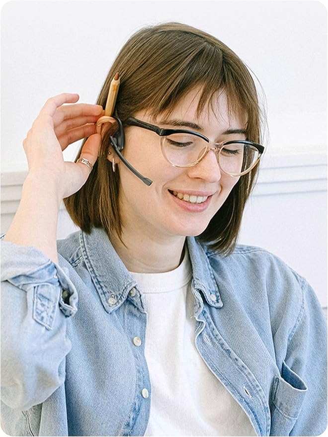 Conduction Labs - Chat - Open Air Bluetooth Headphones - Air Conduction Directional Audio - Noise Canceling Mic - Lightweight & Water Resistant - Compatible w/All Video Conferencing Platforms