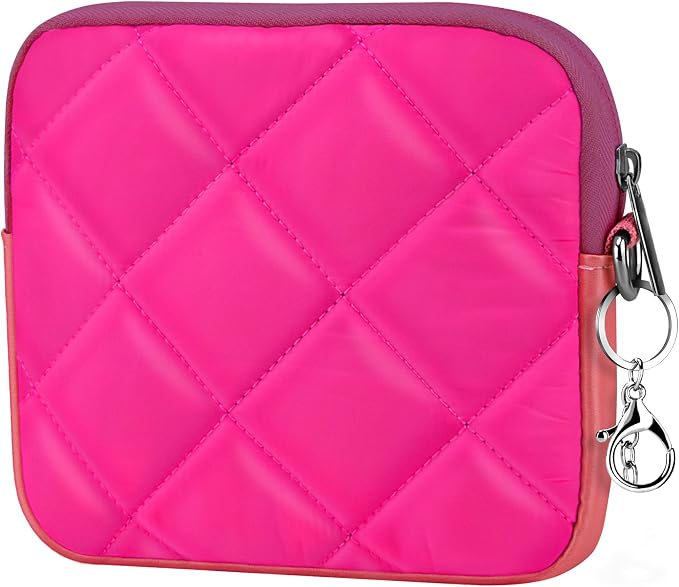 Puffy Quilted Travel Cable Electronic Organizer for Accessories Laptop MacBook Power Adapter, Wireless Mouse, for iPhone Charger, Cellphone, Power Bank