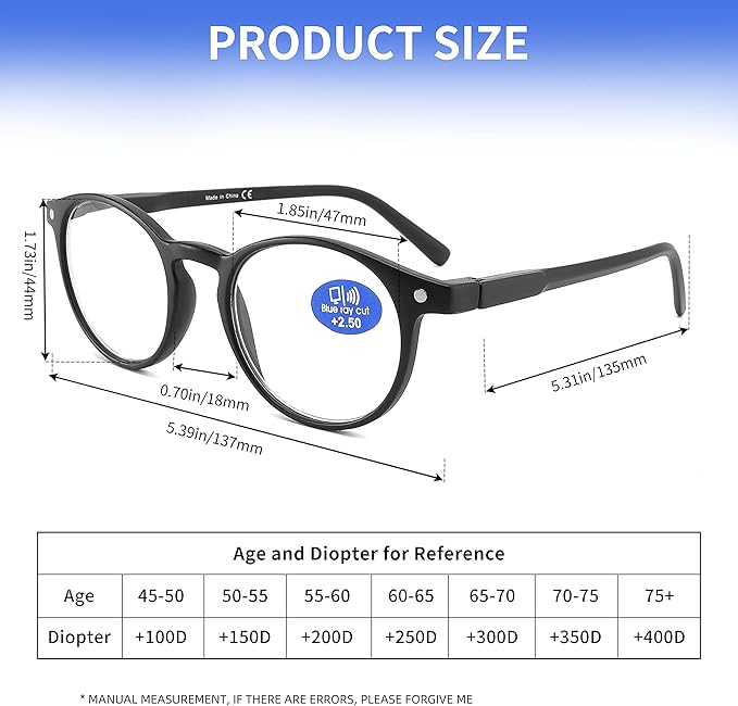 Reading Glasses Blue Light Blocking - Spring Hinges Round Eyeglasses for Men Women,4 Pairs Mix Color Anti Glare Filter Lightweight Readers with Pouches (4 Pairs Mix Color, 1.25)
