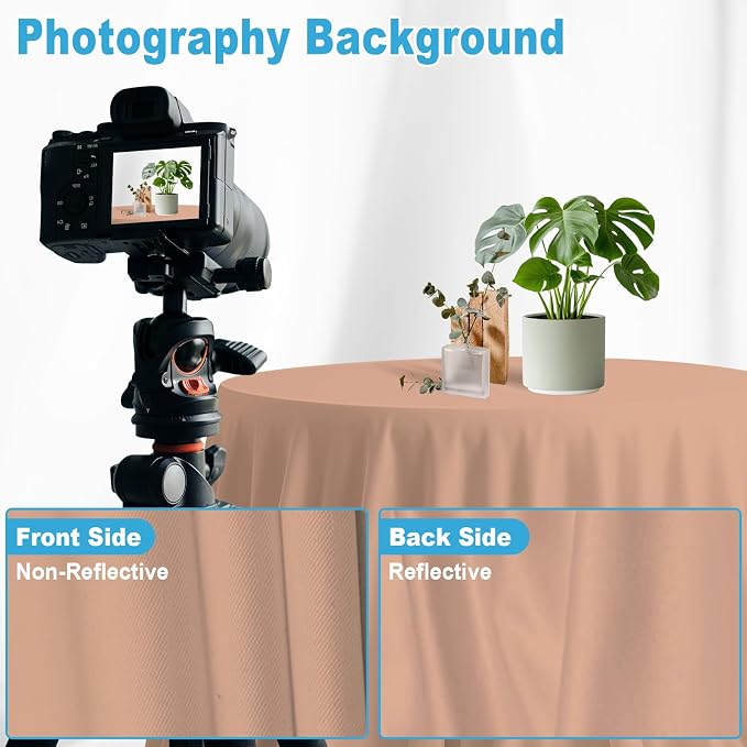 Nude Backdrop for Photoshoot, Professional Photo Backdrop Background Curtain for Product Photography, Portraits, Wedding, Party, Live Streaming Video Recording 5X7 FT (Background Only)