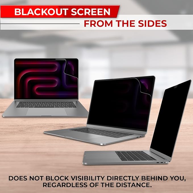 SightPro 14 Inch Privacy Screen for MacBook Pro(2021-2026, M1-M5) Monitor - Removable Laptop Privacy Filter Shield and Protector