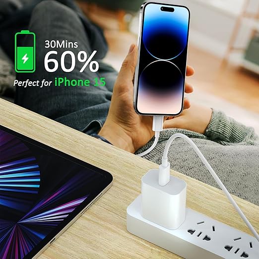 2Pack for Apple USB C to USB C Charging Cable 3ft 60W,Type C to Type C Fast Charger Cord,for iPhone 16 E/17/Air/15/Pro/Plus/Pro Max,for MacBook Pro/Air,for iPad Pro12.9/11in,Air 4/5,Mini 6/7 - Black