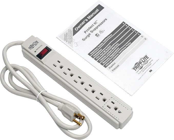 Tripp Lite TLP604 4Ft. 6-Outlet Surge Suppressor