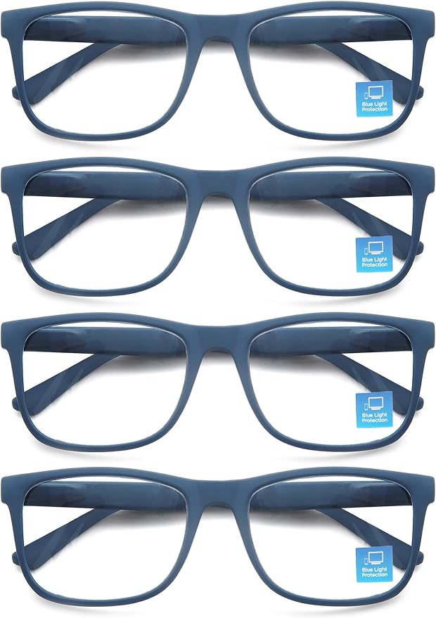 Blue Light Blocking Reading Glasses Men Large Wide Oversized Square Computer Readers Glasses for Big Head/Large Face