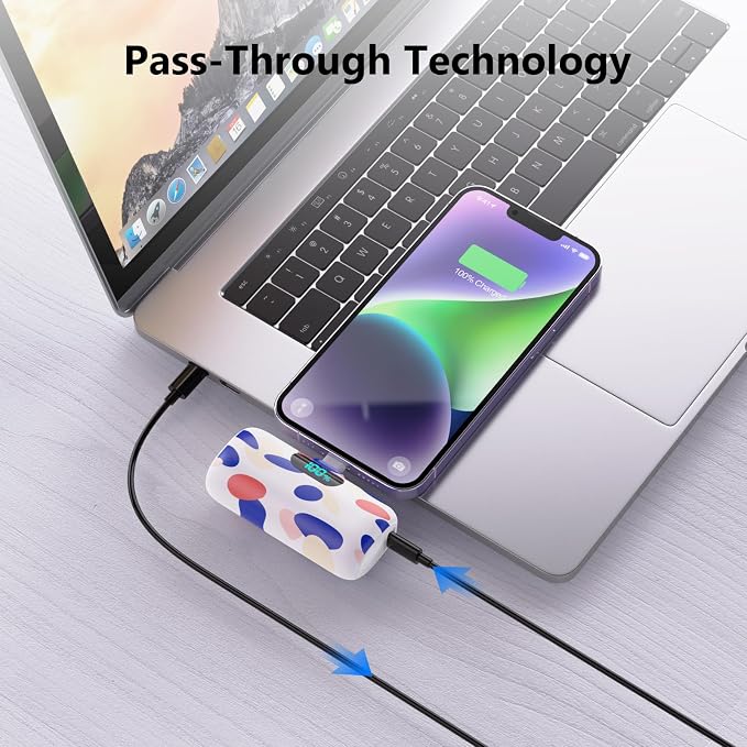 Feob [2 Pack] Small Portable Charger for iPhone14/13,Upgraded 5000mAh PD Fast Charging Power Bank,Mini Portable Phone Charger Compatible with iPhone 14/14 Pro Max/13/13 Pro/12 Pro/11/XR/X/8/7/6