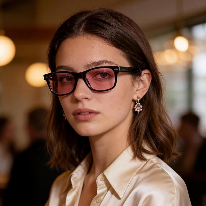 ViewJoy Sleep Glasses 99.9% Blue Light Glasses Dual AR Coatings Amber Orange Lens for Computer Gaming Reduce Eyestrain