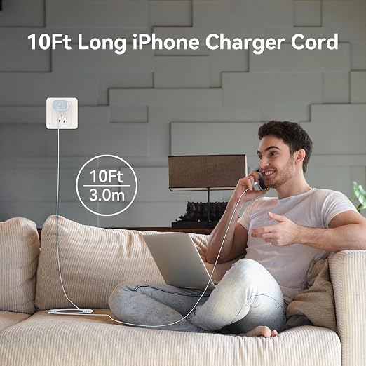 Phone 17 16 15 Charger Fast Charging Type C Chargers USB C Fast Charger Block & Phones 17 Charger Cord 10FT Long USB C Charging Cable for i.Phone 17/17 Pro/17 Pro Max/Air/Phone 16 15 Pro Max,Blue