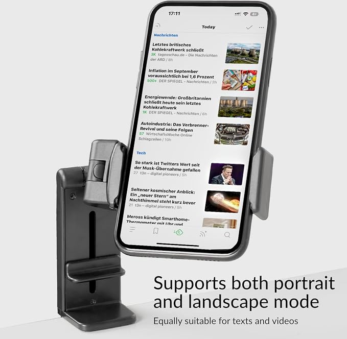 Wicked Chili 1x Airplane in Flight Phone Holder | Travel Essential Gadget for Plane | Universal Foldable Pocket Size Smartphone Mount | 360° Rotation | Train Work Monitor Kitchen & Video (Patented)