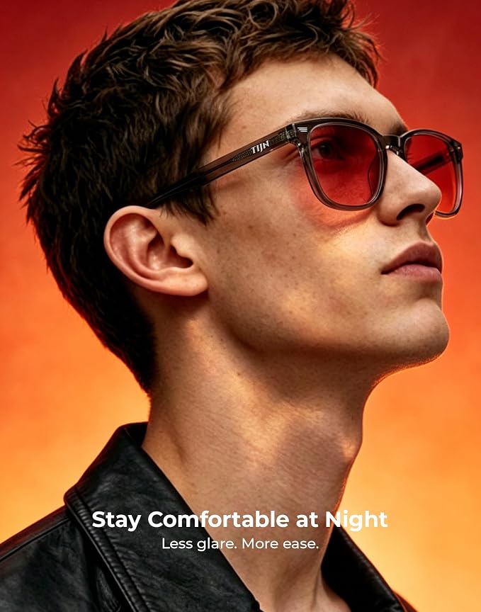 TIJN Premuim Blue Light Blocking Glasses for Women Men Square Frame Nerd Eyeglasses Anti Blue Ray Computer Screen Glasses