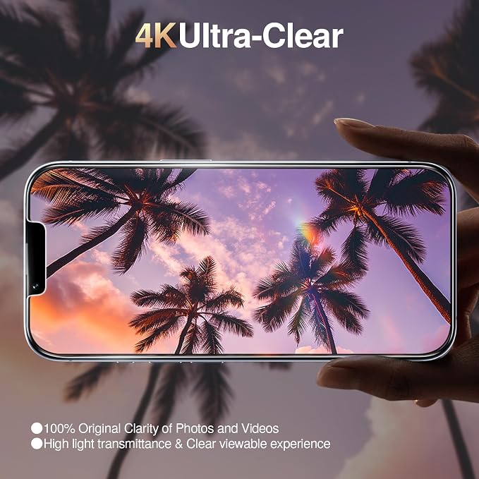 SMARTDEVIL 3 Pack Tempered Glass for iPhone 13 Pro Max Screen Protector, Military-Grade Shatterproof Protection, 9H Hardness, Fast & Easy Installation, Case Friendly Design