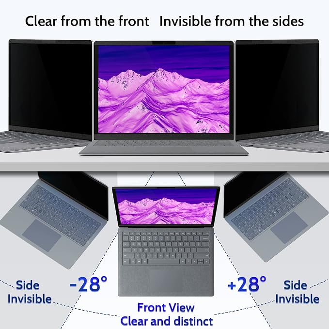IPROKKO Magnetic Privacy Screen for 15 inch Surface Laptop 7 Gen (release in 2024), Removable Matte Computer Screen Spy Filter Compatible with Microsoft Laptop, Anti-Glare Blue Light Scratch Screen Cover