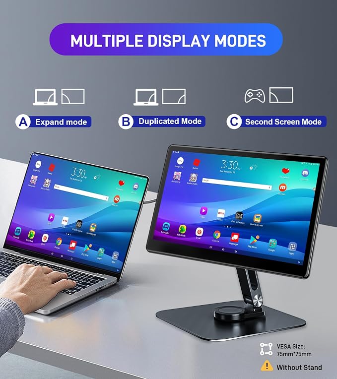 15.6 inch Portable Touchscreen Monitor with HDMI VGA DVI Ports, Screen Extender FHD 1920×1080 IPS Small Touch Screen Display Compatible with Laptops PC PS5/4, Industrial (with Remote)