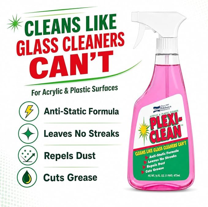 Blue Ribbon Plexi-Clean Acrylic and Plastic Cleaner, 16 fl. oz.