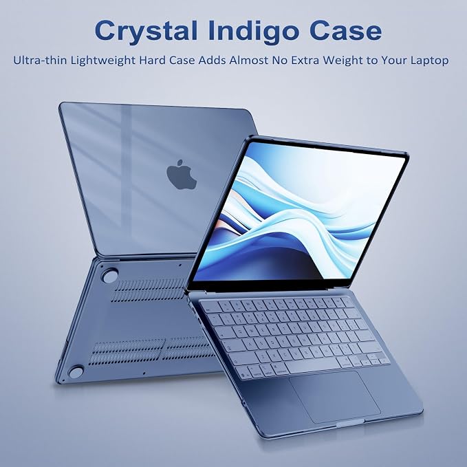 MOSISO Compatible with MacBook Neo Case 13 inch 2026 Release Model A3404 with A18 Pro Chip, 4 in 1 Kit Precision Fit Crack & Scratch Resistant Protective Hard Shell Case Cover, Crystal Indigo