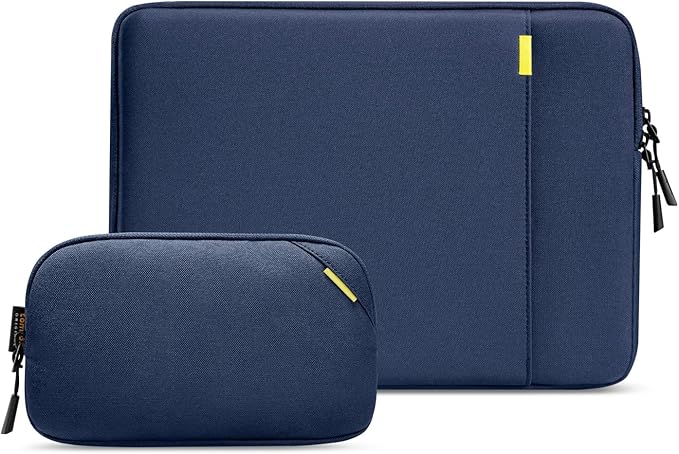 tomtoc 360 Protective Laptop Sleeve Set for 14-inch MacBook Pro M5 Pro/Max (2026) A3426 A3427 A3434 M4/M3/M2/M1 A3112 A3401 A3185, Water-Resistant Lapop Case Bag with Accessory Pouch for Dell XPS 14