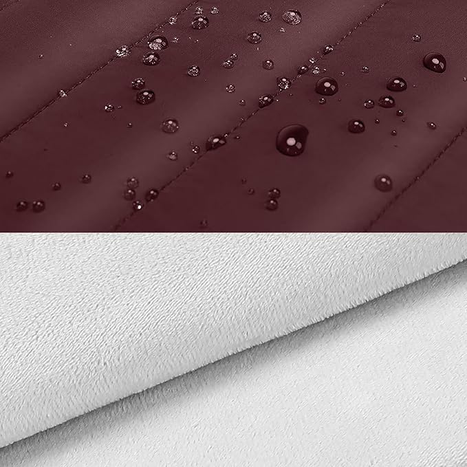 MOSISO Laptop Case 16 inch, 15-15.6 inch Puffy Laptop Sleeve Compatible with MacBook Pro 16 M5 M4 M3 M2 M1, HP Dell ASUS Acer Toshiba Lenovo, Polyester Horizontal Bag with Small Case, Wine Red