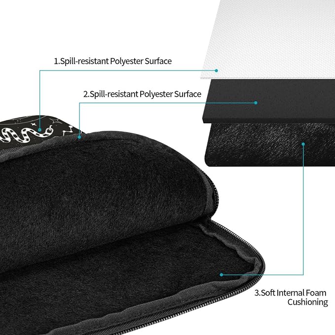 Sun and Moon Laptop Sleeve Case for Men Women Waterproof Oxford Cloth Laptop Sleeve Bag Suitable for Most Ipads and Laptops Notebook Computer Pocket Tablet Traveling Carrying Simple Case 17 inch