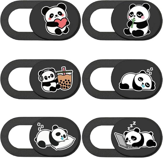 Panda Camera Cover Webcam Cover Slide Cute Animal Design Privacy Guard Webcam Protector for Laptop Notebook Tablet Phone Mini PC Accessories for Home Office Travel Work Secure Durabler