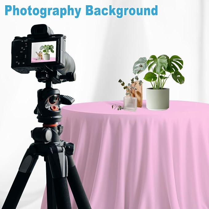 6x9ft Pink Photography Backdrop, High Density Polyester Fiber Photo Background Cloth is Foldable and Machine Washable, Suitable for Photo Background Video Photography Studios