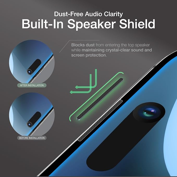 AMAZINGthing for iPhone 16 Plus [Titan - Full Glass] Screen Protector, Ultra Clear, 9H Tempered Glass, Built-in Dust Filter Full Coverage, Case‑Friendly, Oleophobic, Easy Installation, 2 Pack