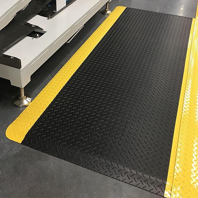 Anti Fatigue Mats Industrial 2' x 7' 15/16" Thick Ergonomic Standing Mat Commercial Kitchen Mat Heavy Duty Diamond Plate Shop Floor Mat Helps Relieve Back and Leg Soreness