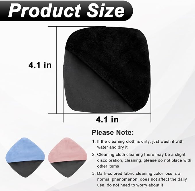 BFXM Car Screen Cleaner, 4.1''×4.1'' Microfiber Dashboard Wipes, Square Microfiber Cloth, Automotive Display Wipes,Vehicle Screen Cleaner Tool for Dashboard Display, Car Interior Tool (Black)