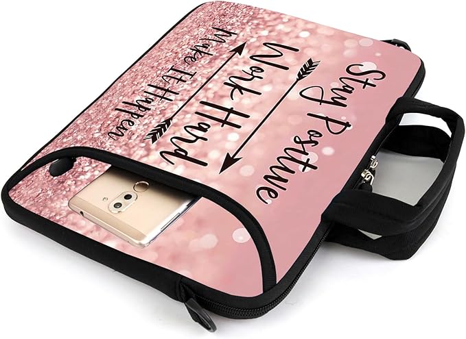 15" laptop sleeve laptop bag chromebook case adjustable shoulder strap with handle accessory pocket for men women (RYD-15-11)