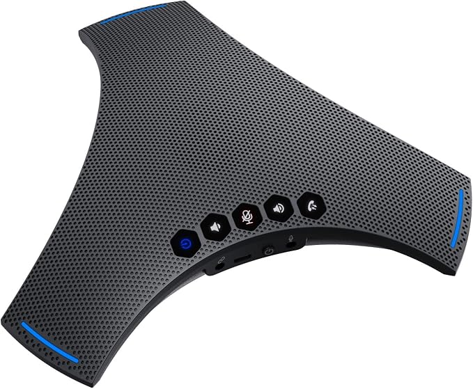 TOALLIN S68 Speakerphone, Wireless Conference Microphones with Speaker, 360° Omnidirectional Voice Pickup, Bluetooth & USB Computer Speaker and Noise-Reduction Mics for Business Meetings