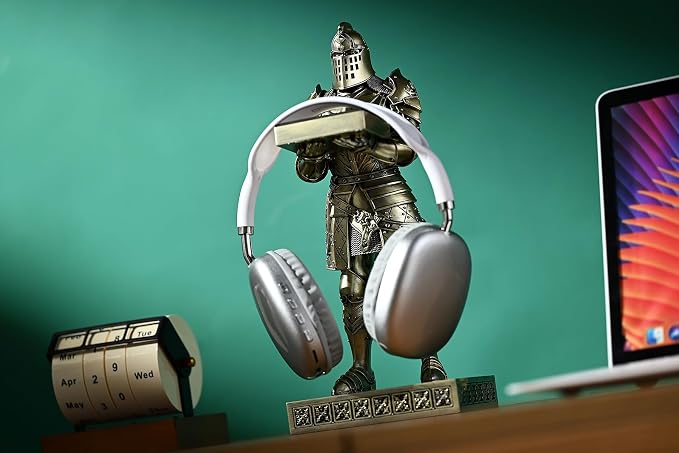 King's Guard Headphone Stand Watch Display Stand Jewelry Bracelet Necklace Holder Trays Towers Warrior Knight Mobile Phone Stand for Office & Home 12.20 Inch (Bronze)