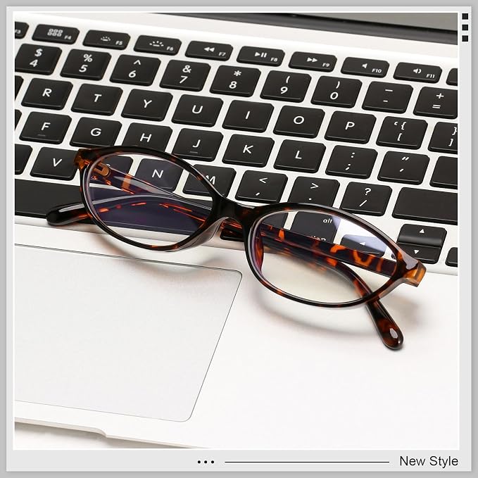 Oval Blue Light Blocking Glasses for Women Retro 90s Cat Eye Frame Glasses Computer TV Eyeglasses Anti Eyestrain