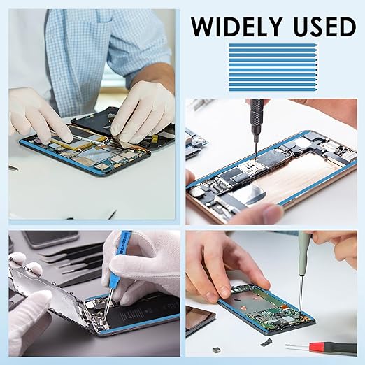 10 Pack Laptop Privacy Screen Adhesive Strips, Double-Sided Mounting Tape for LCD Display Repair, Tablet & Mobile Phone Screen Replacement, Easy Install Sticky Tape 220×8×0.3mm (White)