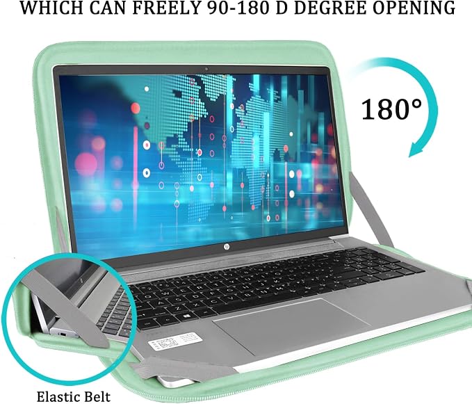 Laptop Case 15.6 inch, Shockproof Protective Computer Carrying Cover with Front Pocket, Briefcase Handbags Laptop Sleeve for 15.6 inch HP, Dell, Acer, Asus, Notebook, Light Blue
