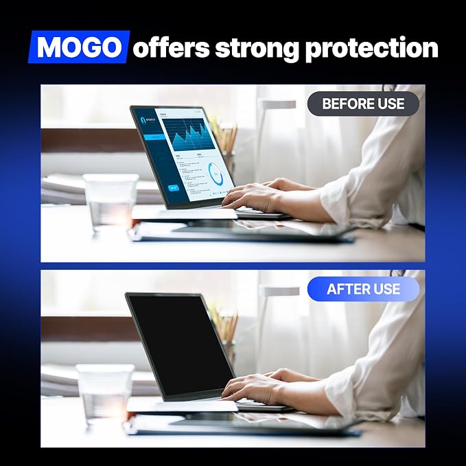 MOGO Privacy Screen Filter for Microsoft Surface Pro 11/10/9/8/X 13 inch - Keep Data Secure Anywhere, Dual Matte Anti-Spy Protector with Blue Light Blocking, Anti Glare & Scratch Resistant Film