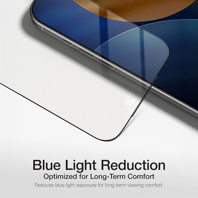 AMAZINGthing for iPhone 17 Pro Max [Titan Filter 7 - Max Glass ] Screen Protector, Blue Light Reduction, 9H Tempered Glass, Full Coverage, Case‑Friendly, Oleophobic, Alignement Frame, 2 Pack