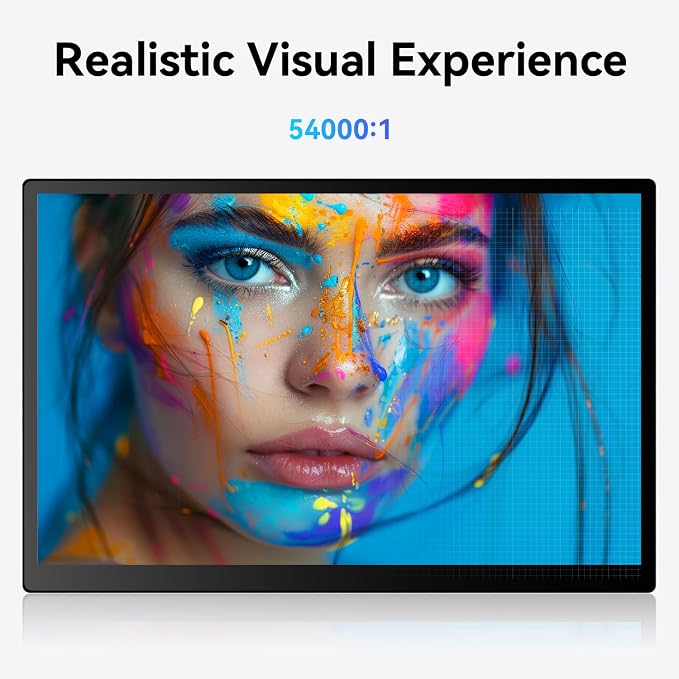 Prechen 10.5" OLED Touchscreen Portable Monitor 2.5K 2560x1600, 100% NTSC, 54000:1 Contrast, Mini Second Touch Display with Protect Case & Speaker, USB-C, HDMI, Small Screen for Laptop Mini PC Phone