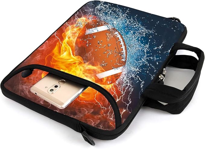 15" laptop sleeve laptop bag chromebook case adjustable shoulder strap with handle accessory pocket for men women (RYD-15-7)