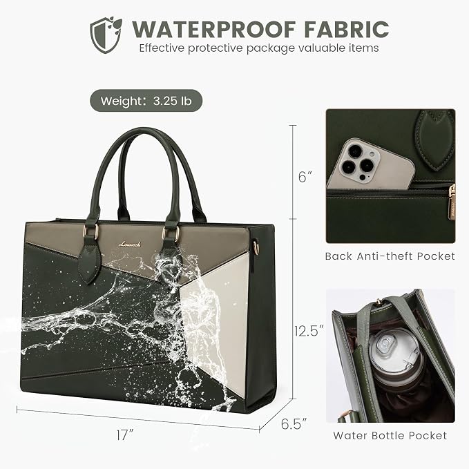 LOVEVOOK Laptop Tote Bag for Women Work Travel, Stylish Teacher Bag Purse Computer Bag, Nurse Bags Briefcase Business Handbag