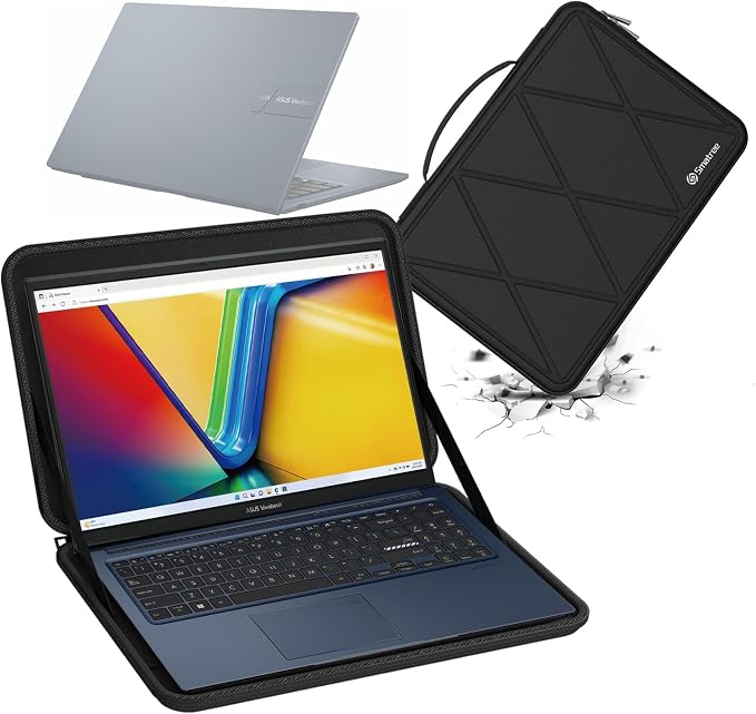 Smatree Hard EVA Protective Sleeve Case Compatible for 15.6 inch ASUS Vivobook Pro 15 OLED K6502 Laptop, Anti-Shock and Waterproof Bag (X8275)