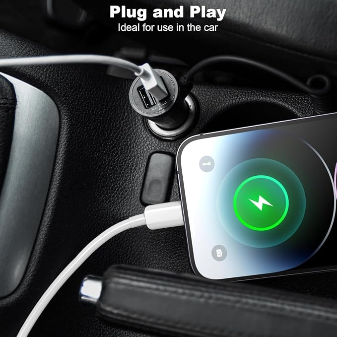 Car Carplay Cable for iPhone 17 16 15 Charger Cord,3/3/6/6FT USB A to USB C Cable for iPhone 17 Pro Max/16 Pro/15 Plus Charger,USB C Car Charger for Apple 17 Air/16 Pro Max/16e/15-Purple