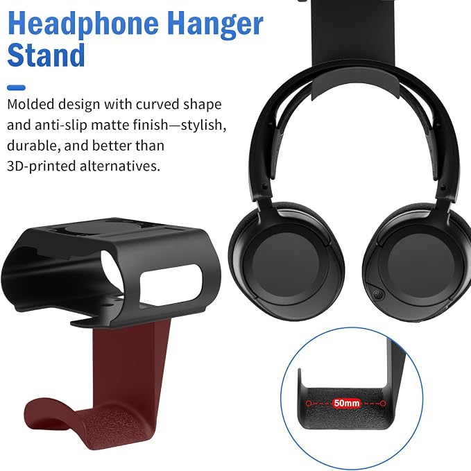 Under Desk Headphone Hanger Stand for SteelSeries Arctis Nova Pro Wireless-Arctis Pro Wireless NOVA Magnetic Mount Secretlab Magnus Version,Headphone Holder for Arctis Nova Pro Wireless