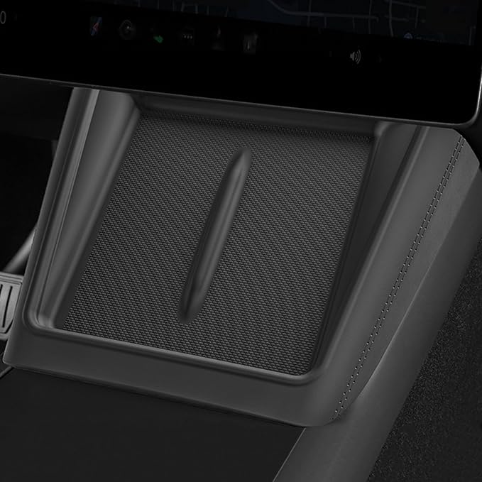 Model 3 Centre Control Wireless Charging Mat，Center Console Wireless Charger Pad Compatible with Tesla Highland Model 3 2024 2025 2026