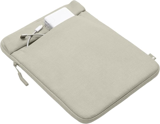 Incase Crosstown Sleeve with Woolenex - 13 Inch and 14 Inch Laptop and MacBook Sleeve – Vertical Orientation, Cushioned Protection, Durable Construction, External Slip Pocket - Limestone