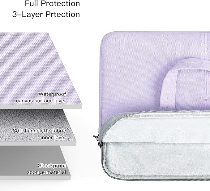 17-17.3 Inch Laptop Shoulder Sleeve Bag Women Ladies Briefcase for Acer Predator 17, HP Envy 17/Pavilion 17, Dell Inspiron 17/ G3 G7 17.3, Lenovo L340 17.3, ASUS ROG, MSI GS75 GF75 17.3 Case, Purple