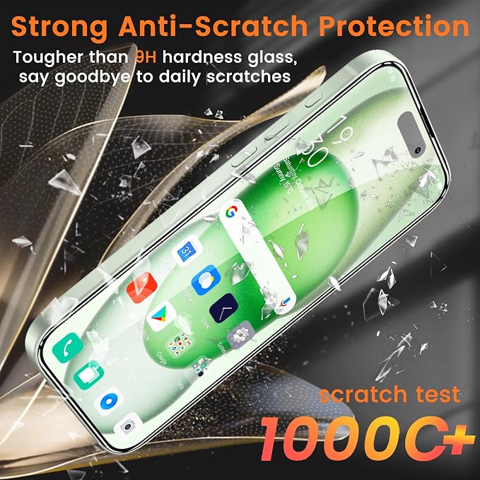 Lesakit 4+4 Pack Privacy Screen Protector for iPhone 15 6.1-Inch with 4 Pack Camera Lens Protector, Anti Spy Tempered Glass Film 9H Hardness Case Friendly