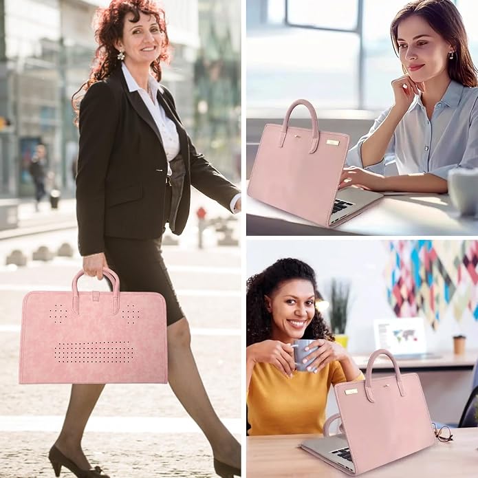 13/14/15.6 Inch Laptop Computer PC Shoulder Bag Carrying Case, Water-Repellent Briefcase Toploader