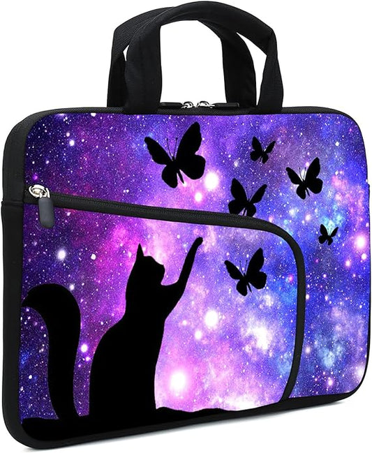 15Inch Laptop Sleeve Carrying Bag with Handle， Front Pocket for Placing Power Adapter and Mouse for men women