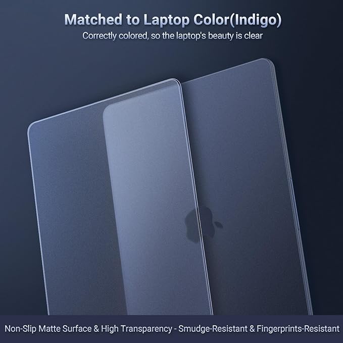 MOSISO Compatible with MacBook Neo Case 13 inch 2026 Release A3404, Seamlessly Closes Scratches & Fingerprints Resistant Hard Shell&Sixteen Grid Puffy Bag&Keyboard Skin&Type C&Screen Film, Indigo