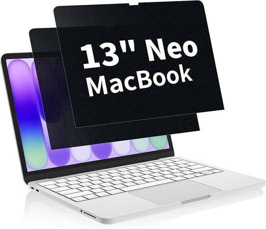 YWXTW 2 Pack Privacy Screen Protector for MacBook Neo 13-Inch A18 Pro, Matte Anti Glare PET Film Blue Light Filter, Laptop Privacy Screen Shield for Mac Neo, Reduces Eye Strain, Bubble-Free Install